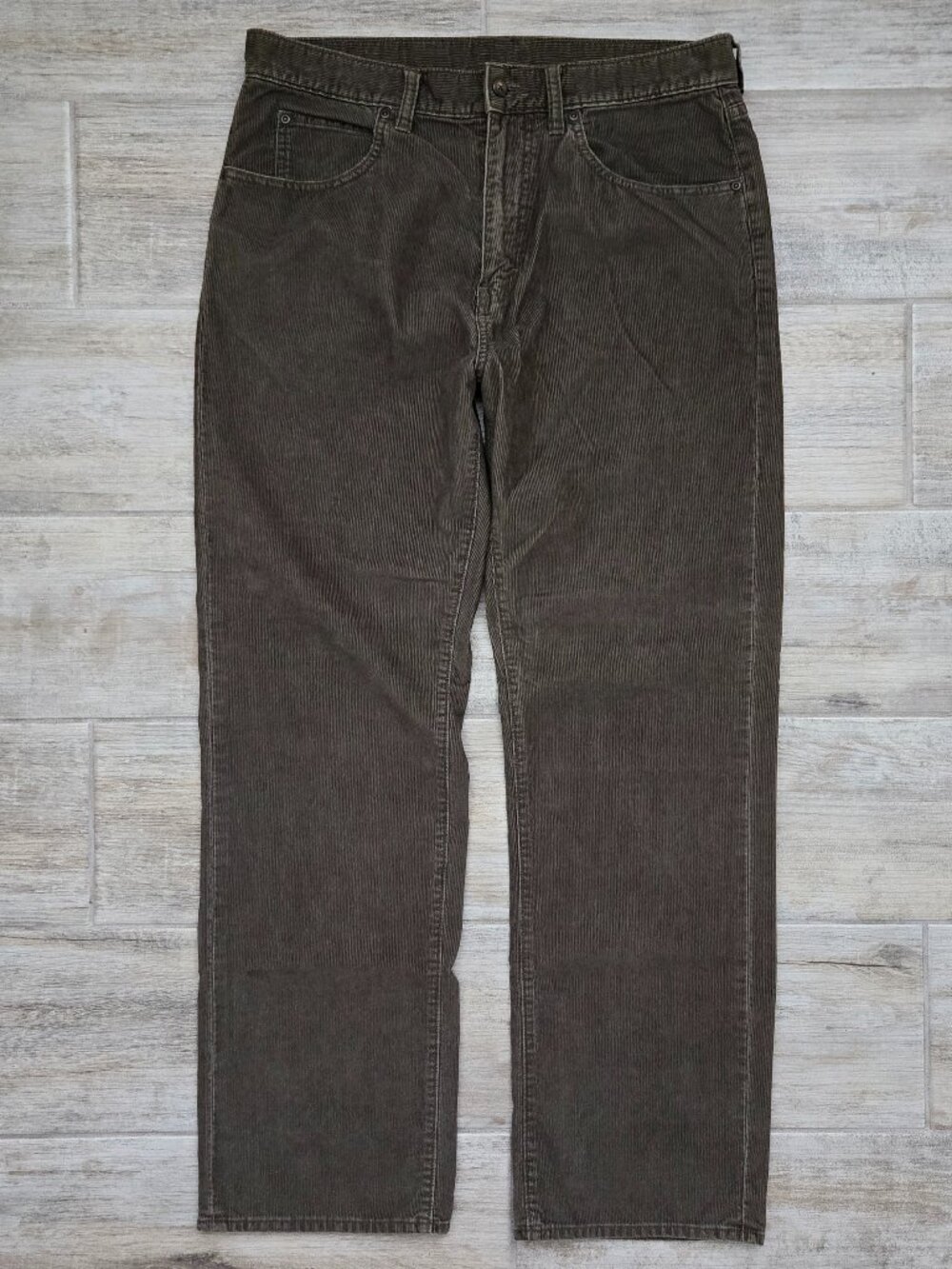 J. Crew Vintage Cord Pants Mens Brown Corduroy Straight Leg Retro 33W 30L